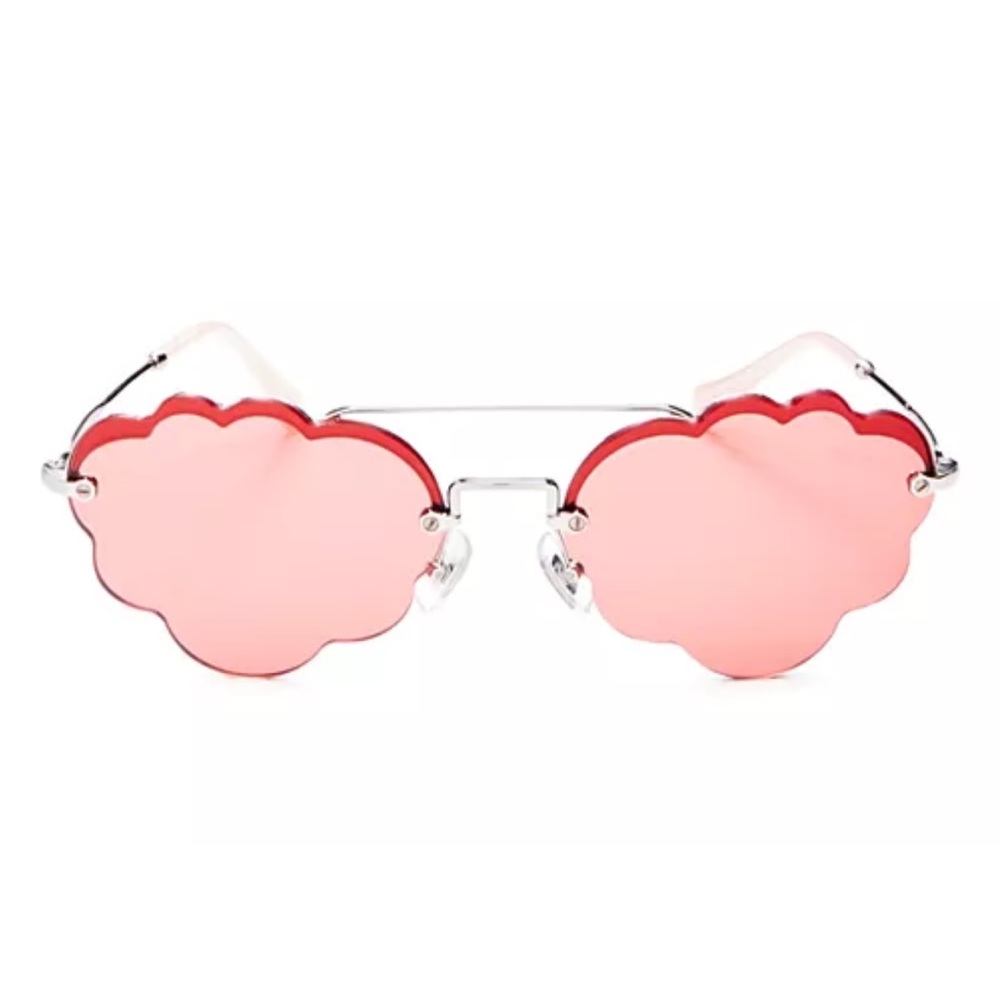 Miu Miu Pink Scalloped Sunglasses